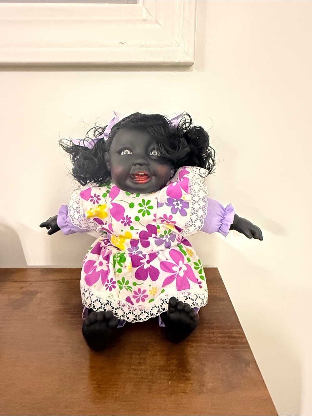 Floral-Print Baby Doll with Purple Dress